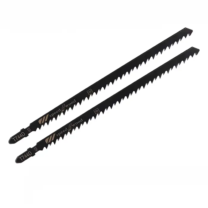 Paquet de 5 lames de scie sauteuse T744D 180 mm pour la coupe du bois – coupes incurvées et droites de précision