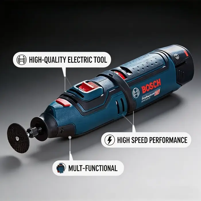 Meuleuse droite rechargeable portable BOSCH GRO12V-35