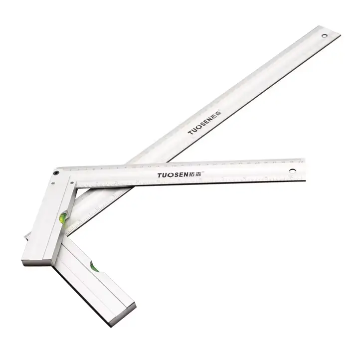 Règle d'angle pour le travail du bois, carré à 90 degrés, 300mm 500mm, carré multifonctionnel en alliage d'aluminium pour la décoration et le renfort, 1 pièce