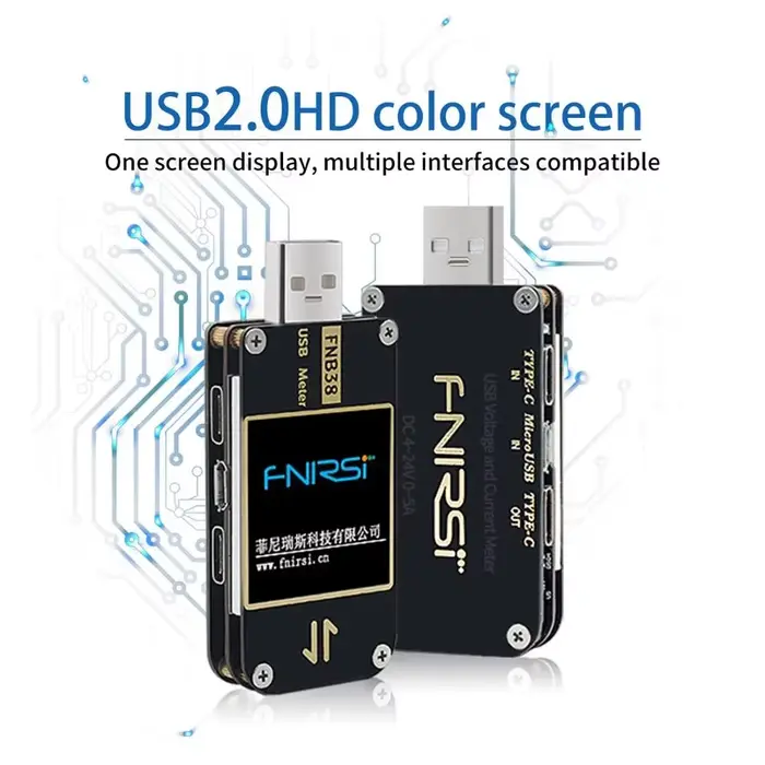 FNIRSI FNB38 compteur de courant et de tension testeur USB QC4 + PD3.0 2.0 PPS Test de capacité du protocole de charge rapide