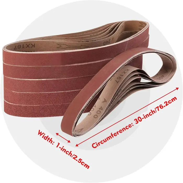 6 bandes abrasives de 1