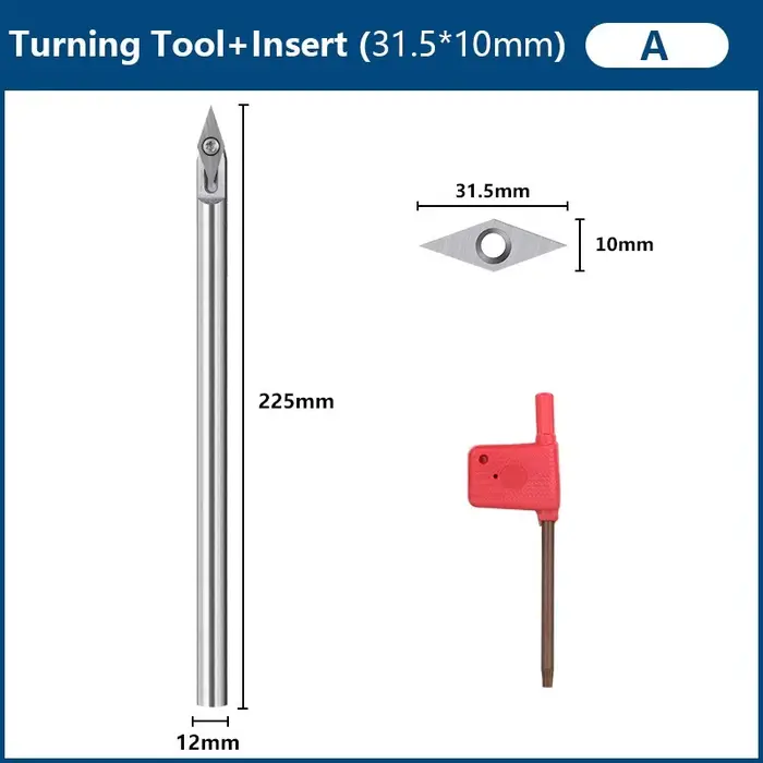 Carbure Bois Tour Outils de Tournage avec Insert Cutter pour le Travail Du Bois Tour Rougher Finisse