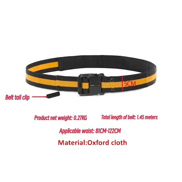 Ceinture de travail TOOLSTACK avec boucle en acier à dégagement rapide