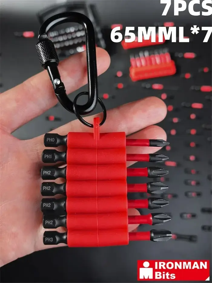 7-24Pcs Impact Driver Set – Magnetic S2 Steel Drill Bits with Organizer Sleeve