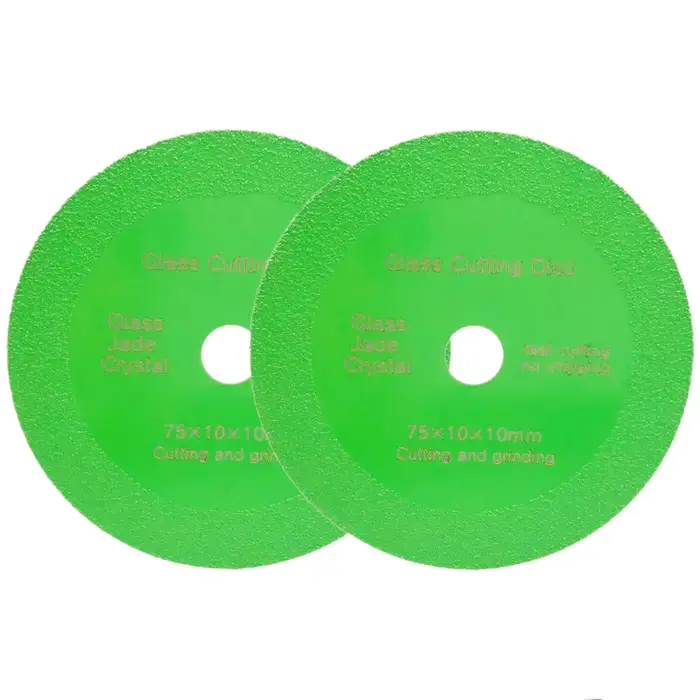 Disque de coupe en verre 75mm, lame de scie Ultra-fine, diamant, Jade, bouteille de vin, céramique, polisseuse, meuleuse d'angle, pièces