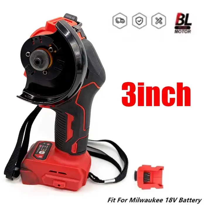 Pour Milwaukee 18v batterie meuleuse d'angle sans fil 3 pouces Machine de polissage Mini diamant coupe meulage outils