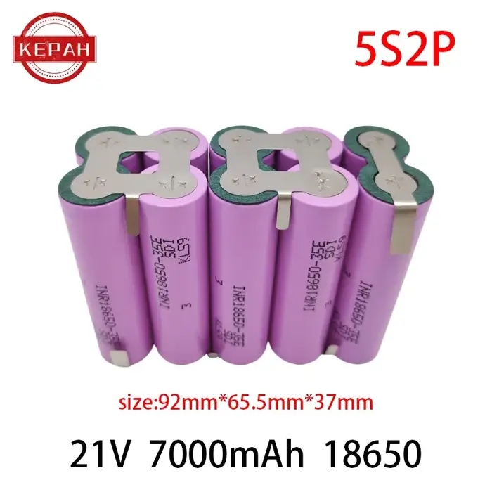 Batterie Personnalisée 5S2P 5S3P 5S4P 6S2P 8.4V 3.7V 10.8V 16.8V 18V 25.2V 18650 35E