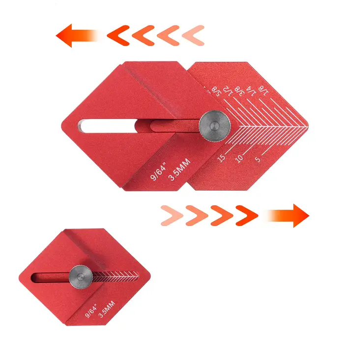 Règle de mesure pour le travail du bois