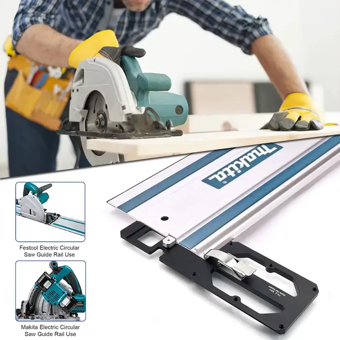 Rail de guidage pour le travail du bois, plaque de positionnement carrée à Angle droit de 90 degrés, Compatible avec le Rail de scie sur rail Festool/Makita/Milwaukee