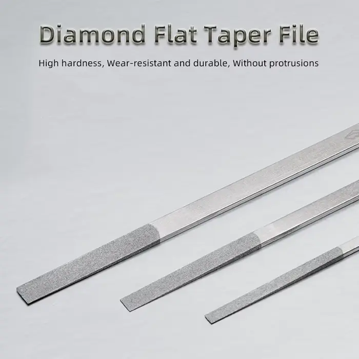 Lime diamantée en forme de cône plat pour le meulage, moule de coupe, outils à main de bricolage, CF