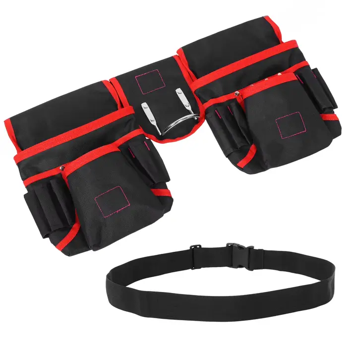 Ceinture porte-outils magnétique réglable multi-poches pour marteau, perceuse électrique, tournevis 