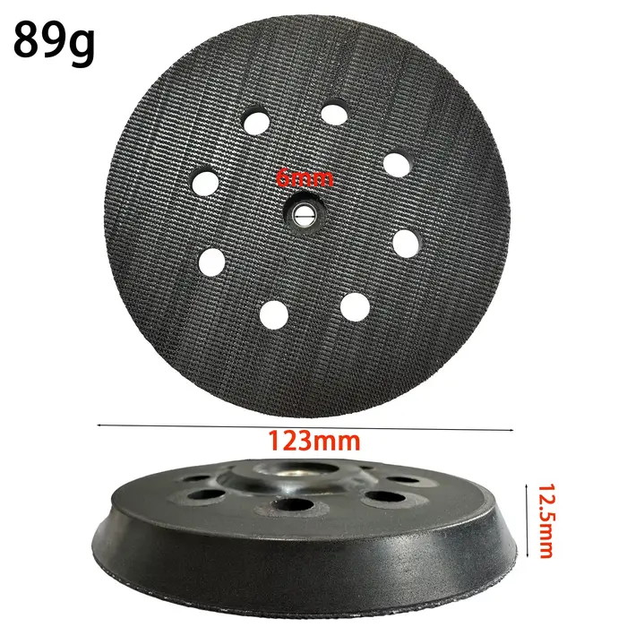 Tampon de ponçage de plaque de Support de 5 "/125mm pour ponceuse Metabos SXE325/425/450/3125