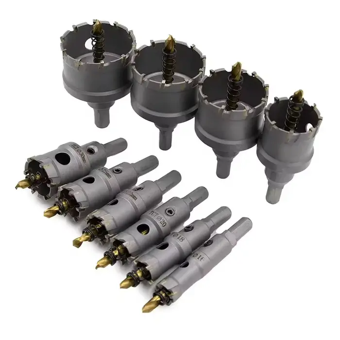 Kit de scie cloche bi-métal 50-200mm, 1 pièce, dents de Cobalt HSS pour acier, bois et plastique ave