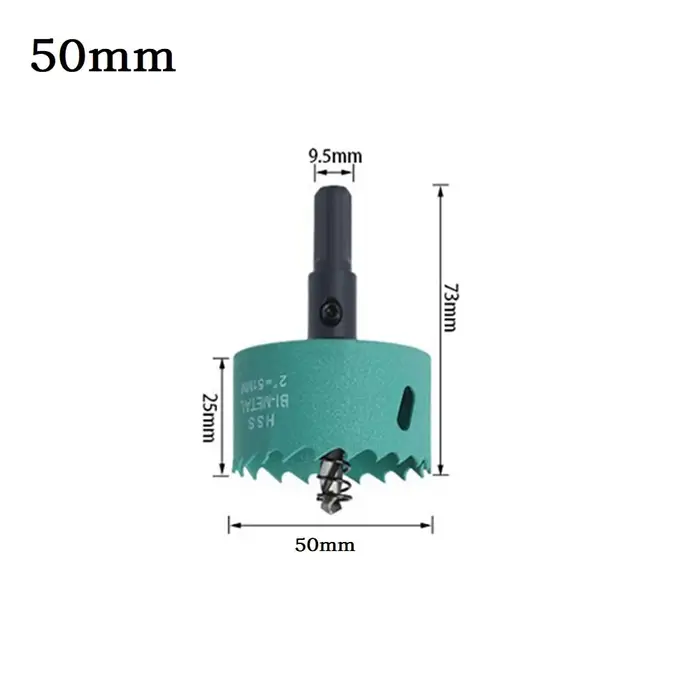 Scies cloche 1 pièce 20mm-50mm HSS M42 foret bimétallique outils de travail du bois coupe métal plastique fer