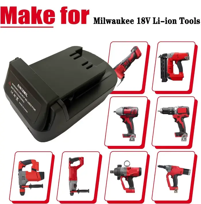 Adaptateur de batterie EIN18MIL pour Einhell vers Milwaukee
