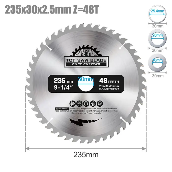 CMCP 1pc 235mm lame de scie circulaire TCT