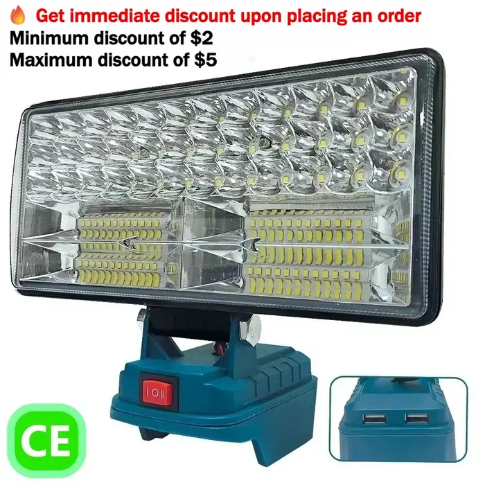Lampe de travail LED 3/4/8 pouces pour Makita