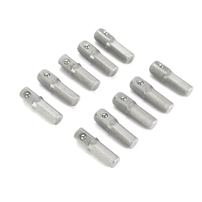 Adaptateur de douille à Impact Long de 25mm, convertisseur à tige hexagonale de 1/4 "à entraînement