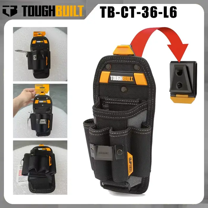TOUGHBUILT TB-CT-36-L6 ClipTech Pochette à outils pour technicien à 6 poches, organisateur d'outils 