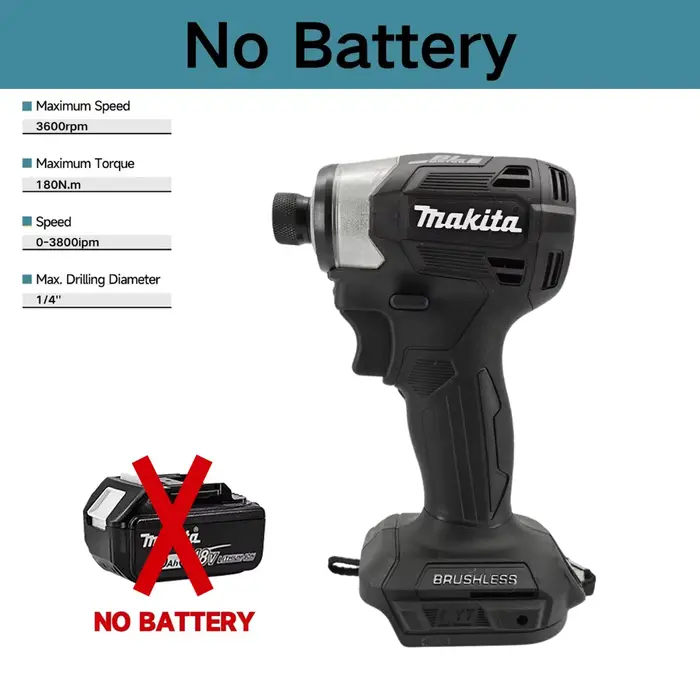 Makita DTD173 18V tournevis à percussion sans fil 180N.m, tournevis électrique sans balais, outil él