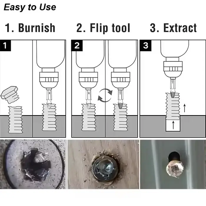 Extracteur de vis endommagé