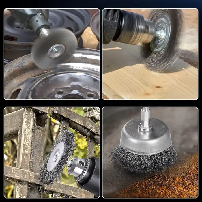 Brosse métallique pour perceuse BSEVB-10 pièces