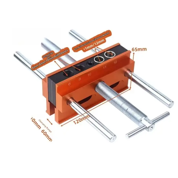 Kit de guide de perçage vertical pour le travail du bois avec forets de 6 mm