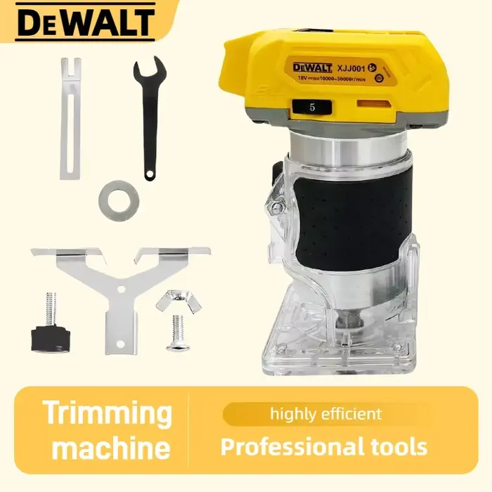 Routeur à bois sans fil Dewalt 33000 tr/min : Outil polyvalent sans fil conçu pour le rainurage