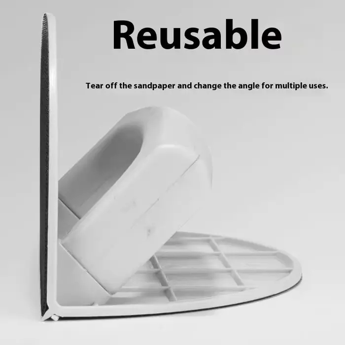 Nouvel ensemble de ponceuses d'angle en plastique ergonomiques portatives pour projets de bricolage en menuiserie