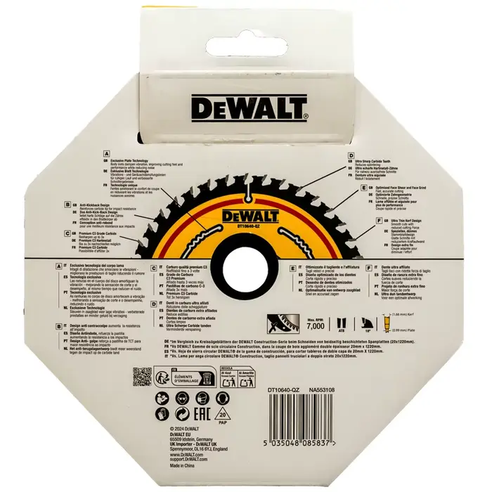 Lame de scie circulaire DEWALT DT10640 ELITE