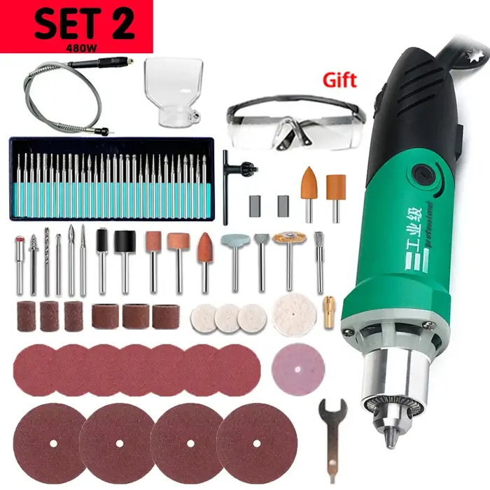 Dremel 260W/480W graveur haute puissance perceuse électrique gravure outil rotatif arbre Flexible 6 positions vitesse Variable polissage