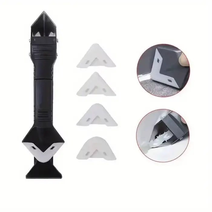 Kit d'outils 5-en-1 pour enlever le mastic, décapage de coulis, finition de colle, grattoir d'angle 