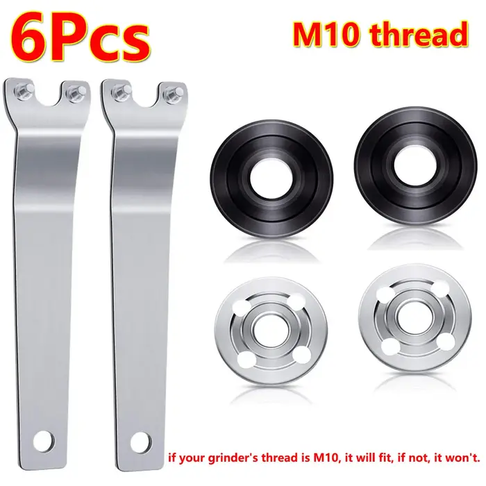 6 pièces M10 meuleuse d'angle clé clé Kit serrure extérieure bride écrous clé