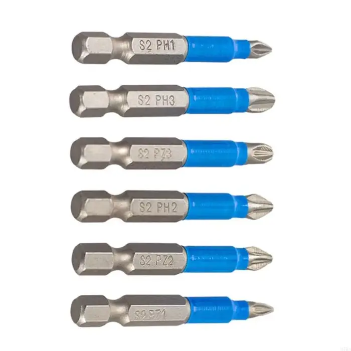 Bit d'impact magnétique Bit tournevis long Antislip Set Shank Crossed Impact Driver Bit for Power Drilling 87 Ha