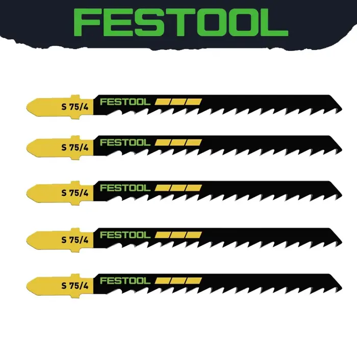 FESTOOL 204305   Lames de scie sauteuse S75/4 3 pouces 6 TPI, coupe à nettoyage rapide, conception à