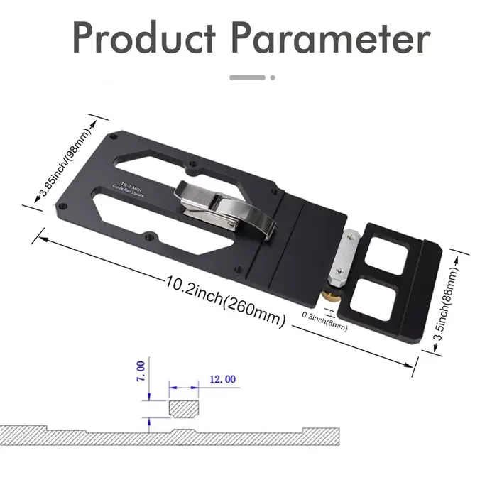 Rail de guidage pour le travail du bois, plaque de positionnement carrée à Angle droit de 90 degrés, Compatible avec le Rail de scie sur rail Festool/Makita/Milwaukee