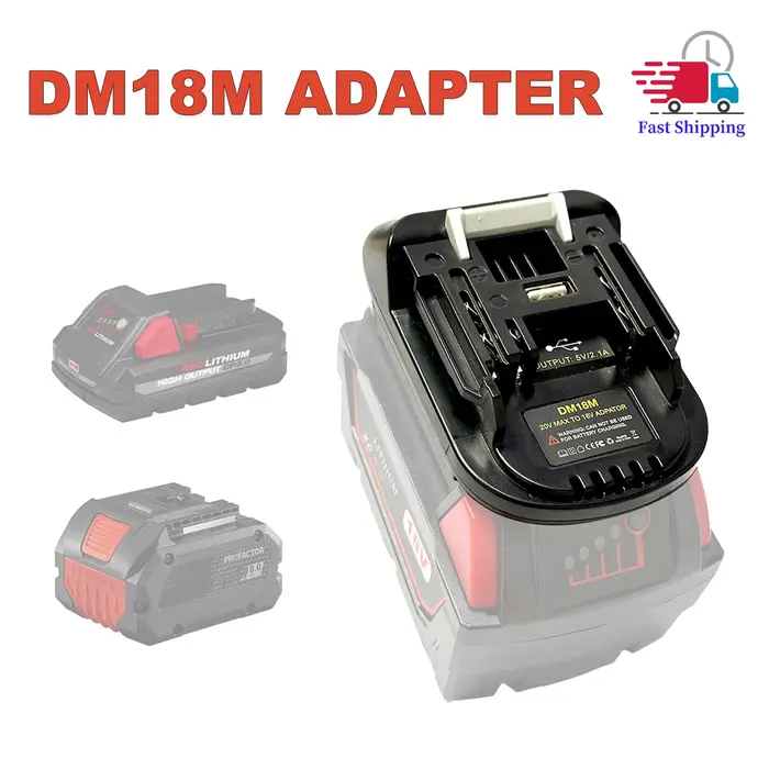 Adaptateur de batterie pour Milwaukee pour Dewalt pour Makita Bl1830 Bl1850 Batteries pour outils
