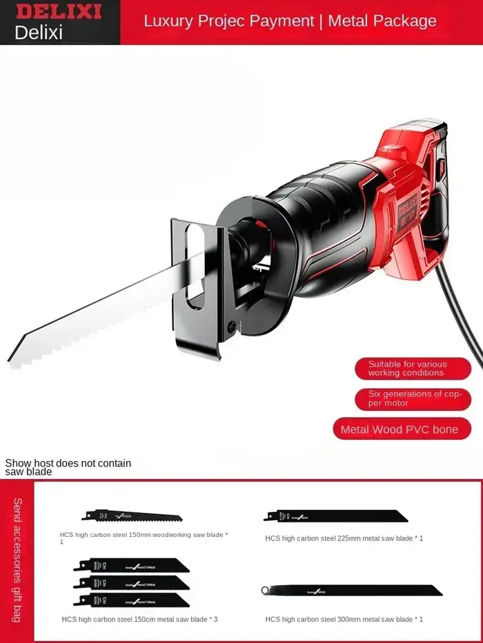 Scie sauteuse électrique puissante 220V pour couper le métal et le bois C