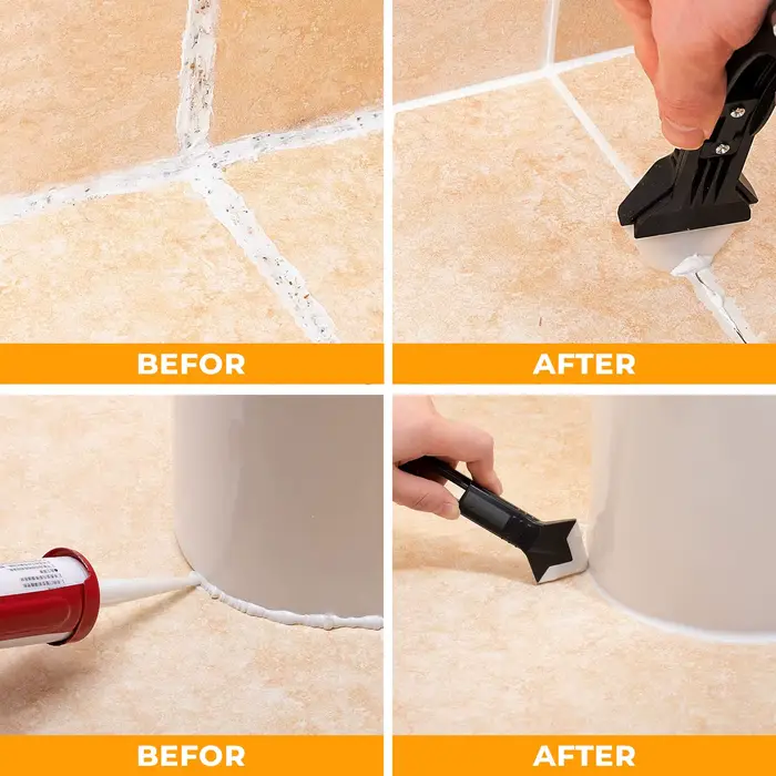 Kit de 9 outils pour jointoiement et finition de sols : applicateurs de mastic