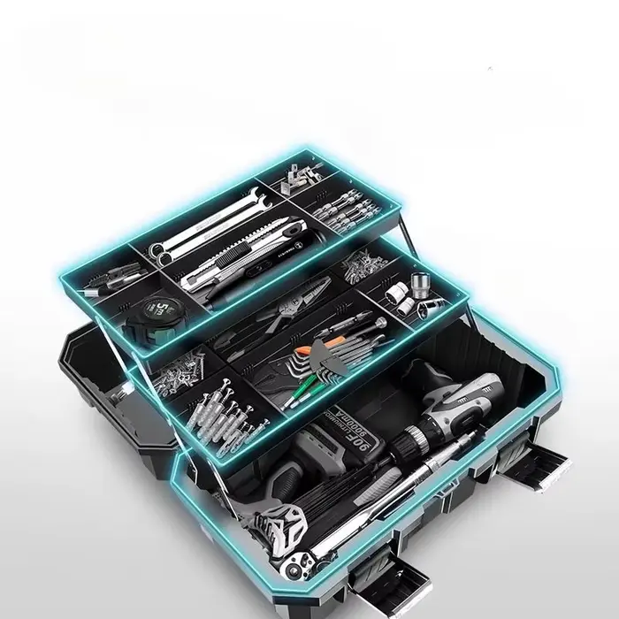 Mallette à outils en plastique pour garage professionnel