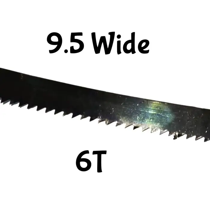 Lame pour le travail du bois 9.5 WideX6T 10T 14T longueur 1511 2490 1750 1400mm scie à ruban pour co