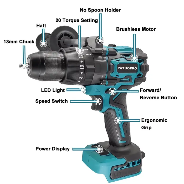 Makita – perceuse à percussion électrique sans balais de 13MM