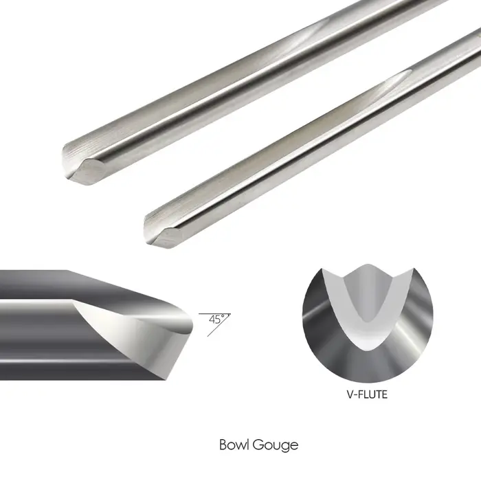 TASP HSS outils de tournage du bois 1/2 "3/8" bol Gouge 1/4 "broche Gouge travail du bois ébauche to