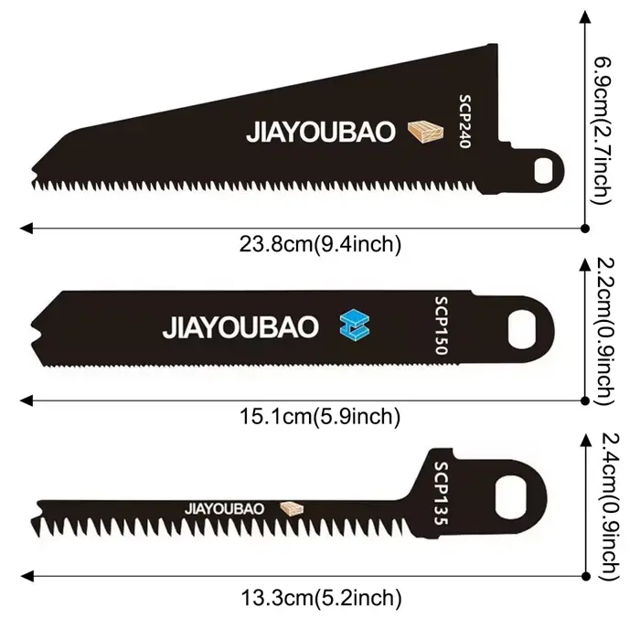 JIAYOUBAO lame de scie à main électrique de remplacement, Compatible avec la scie de navigateur Black+Decker, lame de coupe pour bois/métal/plastique