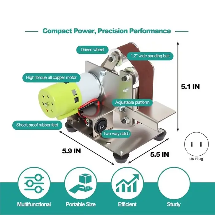 Mini ponceuse à bande électrique