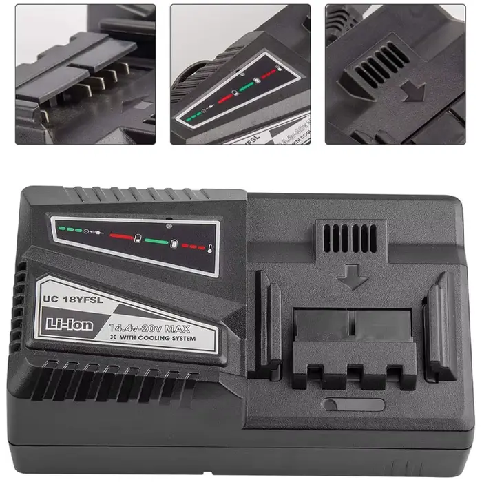 Perceuse électrique tournevis UC18YSFL Li-ion chargeur de batterie courant de charge 4.5A pour Hitachi 14.4V 18V BSL1415 série outil