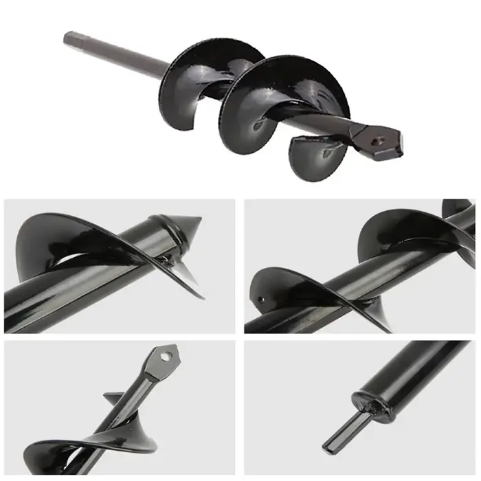 Lot de 3 tarières de jardin en spirale pour perceuses sans fil