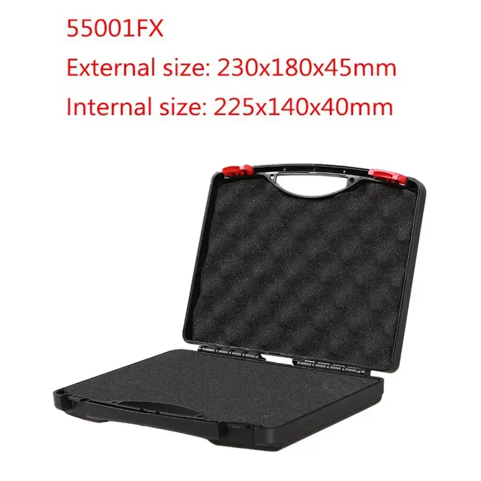 Valise à Outils Professionnelle en Plastique Portable avec Éponge, Équipement de Sécurité
