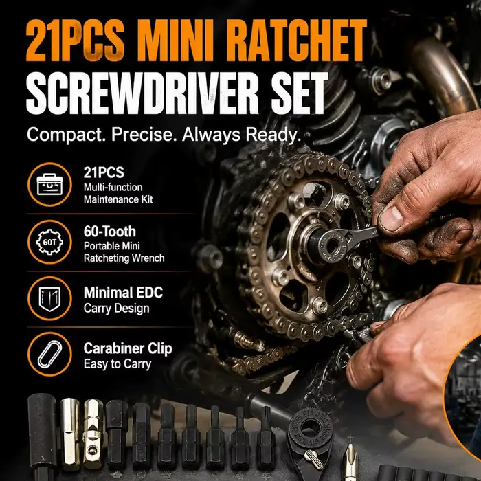 Kit de 21 embouts magnétiques S2 en acier pour visseuse à chocs avec étui de rangement