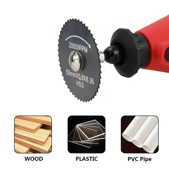 CMCP HSS Mini Lame de Scie Circulaire 22/32/35/50mm Avec 3.175mm Mandrin Bois/Métal Disque De Coupe Pour Dremel Outil Rotatif